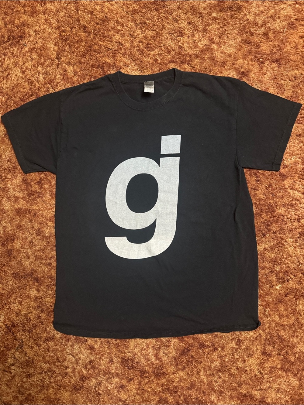 Gildan Black Glassjaw Heavy Cotton Tee with White Logo